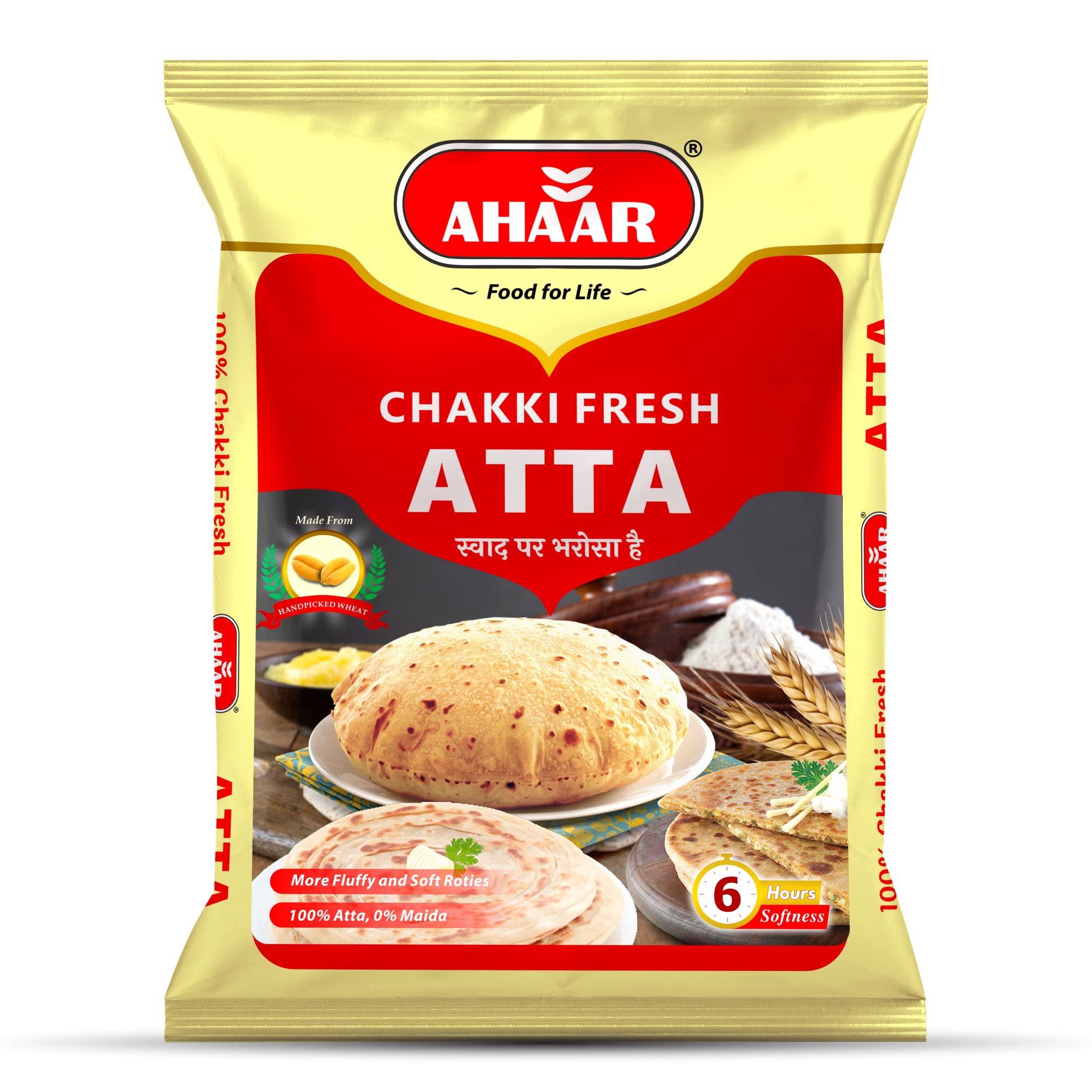 AHAAR - Chakki Fresh Atta I Whole Wheat Flour (10*10 kg)