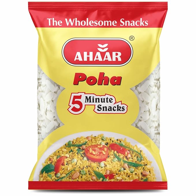 AHAAR - Poha 500g * 10 |High-Fibre Rice Flakes